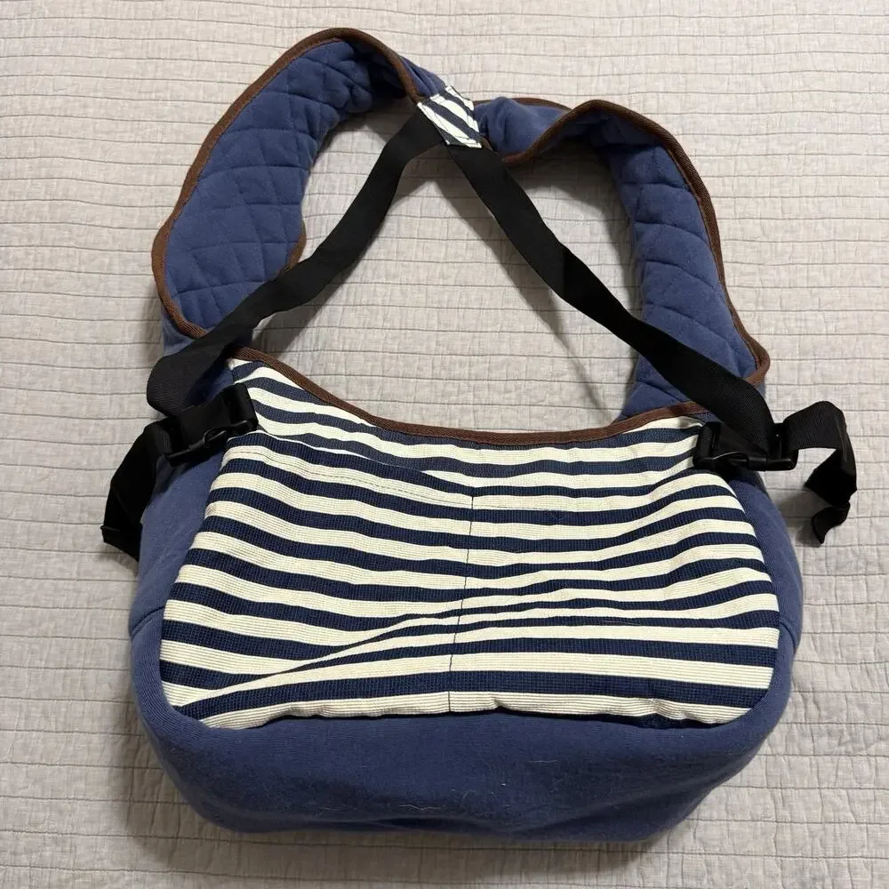ALFIE 3 Mountain Rescue Service Dog Front Sling Carrier Navy White Stripe